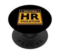 Motif Amusant de Violation des ressources humaines en Marche RH PopSockets PopGrip Adhésif