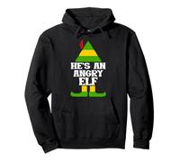 Motif Amusant « He's an Angry Elf » Sweat à Capuche