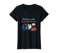 Motif Amusant « Hold My Calls Im Adulting with Wine » T-Shirt