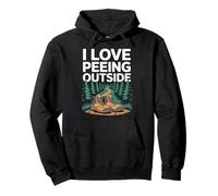 Motif Amusant « I Love Peeing Outside » Sweat à Capuche