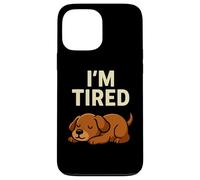Motif Amusant pour Amoureux des Chiens avec Inscription « I'm Tired Puppy Sleeping » Coque pour iPhone 13 Pro Max