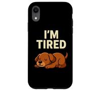 Motif Amusant pour Amoureux des Chiens avec Inscription « I'm Tired Puppy Sleeping » Coque pour iPhone XR