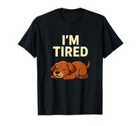Motif Amusant pour Amoureux des Chiens avec Inscription « I'm Tired Puppy Sleeping » T-Shirt