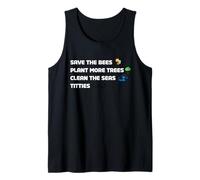 Motif amusant « Save the Bees, The Seas and the Trees » Débardeur
