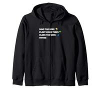 Motif amusant « Save the Bees, The Seas and the Trees » Sweat à Capuche