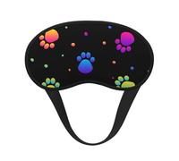 Motif animal empreinte de patte arc-en-ciel,Masques de sommeil occultants, cache-yeux couvrants, masques de sommeil anti-lumière