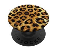 Motif Animal en Fausse Fourrure imprimé léopard PopSockets PopGrip Adhésif