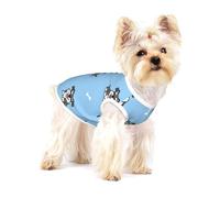 Motif Animal Mignon de Chien Schnauzer,T-Shirt sans Manches en Coton pour Animaux de Compagnie, Gilet Respirant, Extensible et Doux,S