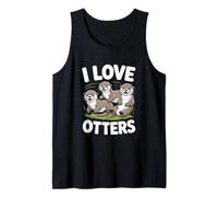 Motif animal mignon « I Love Otters » Débardeur