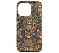 Motif Animal Mignon Kitsch Collage Floral Coque pour iPhone 13 Pro
