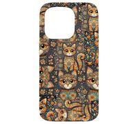 Motif Animal Mignon Kitsch Collage Floral Coque pour iPhone 15 Pro