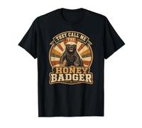 Motif Animal rétro « They Call Me Honey Badger » T-Shirt