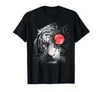 Motif Animalier Tiger Art Moon T-Shirt