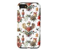 Motif Aquarelle Anges et Casse-Noisettes de Noël Vintage Coque pour iPhone SE (2020) / 7/8