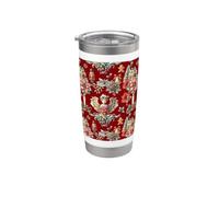 Motif aquarelle Anges et Casse-noisettes de Noël vintage Gobelet isotherme en acier inoxydable double paroi