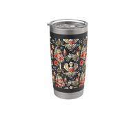 Motif aquarelle Anges et Casse-noisettes de Noël vintage Gobelet isotherme en acier inoxydable double paroi