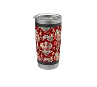 Motif aquarelle Anges et Casse-noisettes de Noël vintage Gobelet isotherme en acier inoxydable double paroi