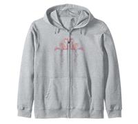 Motif Aquarelle de Deux Flamants Roses Sweat à Capuche
