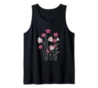 Motif Aquarelle Fleurs Sauvages Roses Débardeur