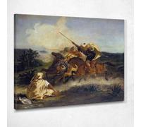 Motif arabe Eugène Delacroix, edx38 Tableau imprimé sur toile, 75 x 60 cm