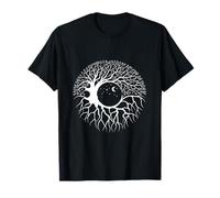 Motif Arbre de Vie céleste Yin Yang, Lune Mystique et Racines T-Shirt