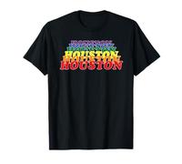 Motif arc-en-ciel de Houston City Gay Pride T-Shirt