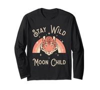Motif Arc-en-Ciel Moon Child Boho Tiger Manche Longue