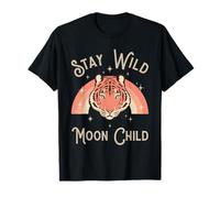 Motif Arc-en-Ciel Moon Child Boho Tiger T-Shirt
