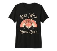 Motif Arc-en-Ciel Moon Child Boho Tiger T-Shirt Haut de Gamme