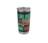 Motif armes à feu et chasse pour amoureux des chiens Gobelet isotherme en acier inoxydable double paroi