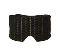 Motif Art Déco sans couture noir et or,Masque pour les yeux bloquant la lumière Cache-yeux et cache-oreilles pour le sommeil