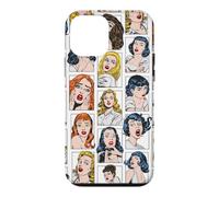 Motif Artistique Vintage Pulp Comic Pop Culture Pin Up Girl, Couleur Coque pour iPhone 12 Mini