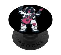 Motif Astronaute Amusant pour Guitariste Rock et Espace PopSockets PopGrip Adhésif