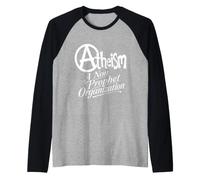 Motif athéisme cer t Slogan Blanc Manche Raglan