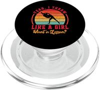 Motif Audacieux « Throw Like a Girl » PopSockets PopGrip pour MagSafe