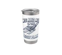 Motif avion de chasse amusant Aviation Gobelet isotherme en acier inoxydable double paroi