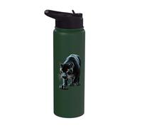 Motif aztèque Mexique Maya Panther Stainless Steel Insulated Water Bottle