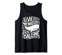 Motif Baleine Adorable Citation Vie Mieux avec Une Baleine Débardeur