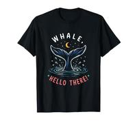 Motif Baleine Hello There drôle et Mignon Vagues de mer T-Shirt