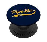 Motif Baseball Classique Pope Leo 14 PopSockets PopGrip Adhésif