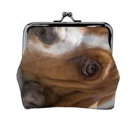 Motif Basset Hound,Porte-Monnaie en Cuir PU, Petit Portefeuille, Pochette à Monnaie avec Fermoir Baiser