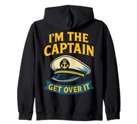 Motif Bateau avec Inscription « I'm The Captain Get Over It » Sweat à Capuche