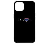 Motif battements de cœur thaïlandais en Forme de cœur Coque pour iPhone 13