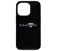 Motif battements de cœur thaïlandais en Forme de cœur Coque pour iPhone 13 Pro