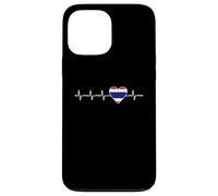 Motif battements de cœur thaïlandais en Forme de cœur Coque pour iPhone 13 Pro Max