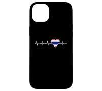 Motif battements de cœur thaïlandais en Forme de cœur Coque pour iPhone 14 Plus