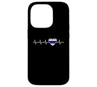 Motif battements de cœur thaïlandais en Forme de cœur Coque pour iPhone 14 Pro