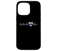Motif battements de cœur thaïlandais en Forme de cœur Coque pour iPhone 14 Pro Max
