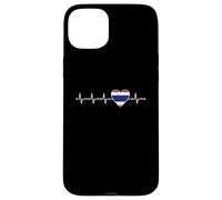 Motif battements de cœur thaïlandais en Forme de cœur Coque pour iPhone 15 Plus