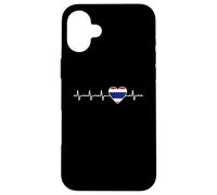 Motif battements de cœur thaïlandais en Forme de cœur Coque pour iPhone 16 Plus